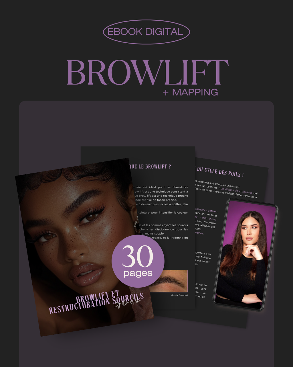 EBOOK - Browlift + restructuration sourcils avec teinture